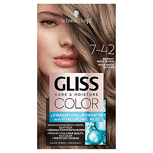 Pastāvīgā matu krāsa GLISS Color Care &amp; Moisture 7-42 Beige Nude Blond