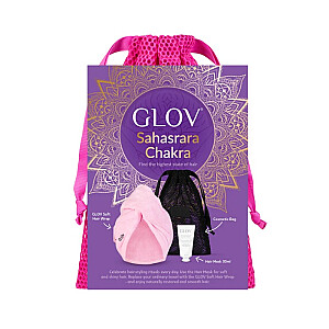 GLOV SET Sahasrara Chakra Soft Hair Wrap plaukų turbanas + plaukų kaukė maitinamoji plaukų kaukė 30 ml