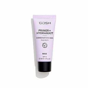 GOSH Primer+ 007 Hydramatt Combination Skin Base mitrinoša grima bāze kombinētai vai taukainai ādai SPF15 30ml