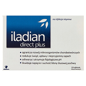 ILADIAN Direct Plus вагинальные таблетки, успокаивающие симптомы интимных инфекций, 10 таблеток