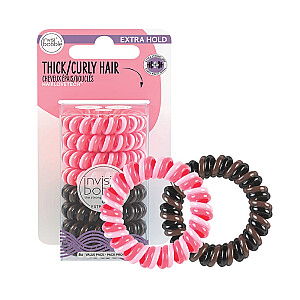 Резинки для волос INVISIBOBBLE Extra Hold Value Pack Розовый/Коричневый 8 шт.