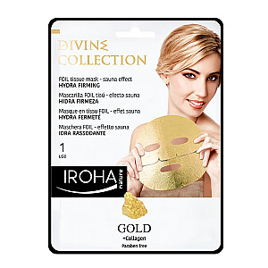 IROHA NATURE Gold + Collagen Hydra Firming Face Mask увлажняющая и подтягивающая тканевая маска с золотом и коллагеном 25мл