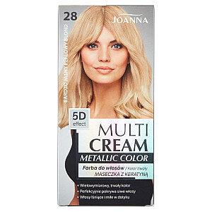 Краска для волос JOANNA Multi Cream Metallic Color 5D Effect 28 Very Light Pearl Blonde