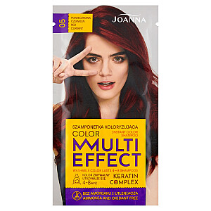 JOANNA Multi Effect Keratin Complex Color Instant Color Shampoo krāsojošs šampūns 05 Sarkanās jāņogas 35g