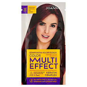 JOANNA Multi Effect Keratin Complex Color Instant Color Shampoo dažomasis šampūnas 06 Cherry Red 35g