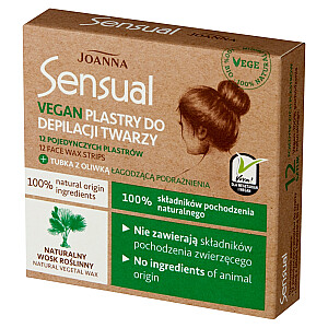 JOANNA Sensual полоски для депиляции лица Vegan Natural Wax 12 шт.