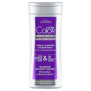 JOANNA Ultra Color Silver Кондиционер для светлых, осветленных и седых волос Кондиционер для светлых, осветленных и седых волос, устраняющий желтоватый оттенок, 200г