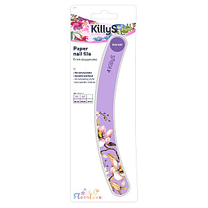 Бумажная пилочка для ногтей KILLYS Floralove Бумажная пилочка для ногтей Banana Purple 180/240