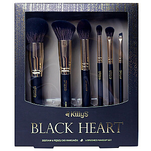 KILLYS SET Набор кистей для макияжа Black Heart 6 шт.