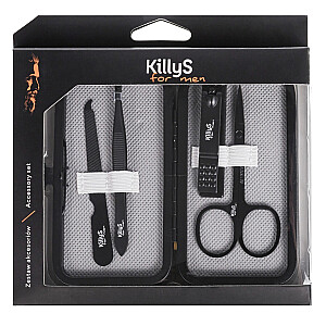Набор аксессуаров KILLYS для мужчин: ножницы для ногтей + кусачки для ногтей + пилочка для ногтей + пинцет для депиляции
