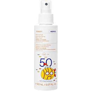 KORRES Yoghurt Kids Comfort Sunscreen Spray sauļošanās losjons ar SPF50 filtru bērniem 150ml