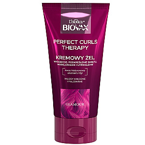 L&#39;BIOTICA Biovax Glamour Perfect Curls terapijas želeja cirtainiem un viļņainiem matiem 150ml
