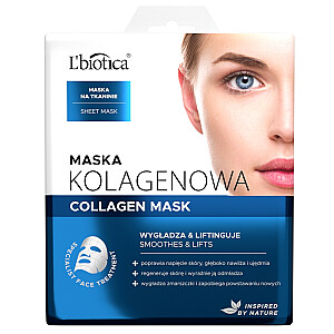 L&#39;BIOTICA Collagen Mask kolagēna izlīdzinoša un liftinga maska uz auduma 23ml