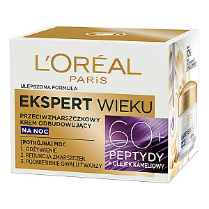 L&#39;OREAL Age Specialist Age Expert 60+ atkuriamasis naktinis kremas nuo raukšlių 50 ml