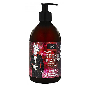 Dušas želeja LAQ Doberman Valentine&#39;s Day Edition ar seksa un biznesa aromātu 8in1 500ml