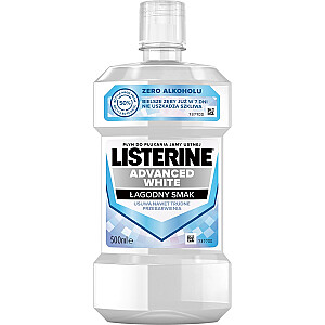 LISTERINE Advanced White Mild Taste burnos skalavimo skystis White 500ml