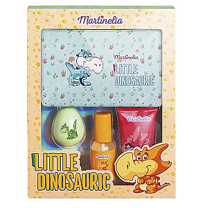 MARTINELIA SET Little Dinosaric dušas želeja 100 ml + ķermeņa aerosols 50 ml + vannas bumba 70 g