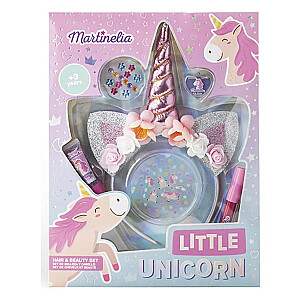 MARTINELIA SET Little unicorn matu lente + lūpu krāsa + lūpu spīdums + uzlīmes