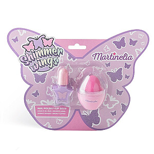MARTINELIA SET Лак для ногтей Shimmer Wings + бальзам для губ