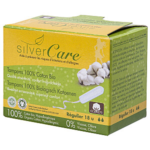 MASMI Silver Care tamponai be aplikatoriaus Regular 18 vnt.