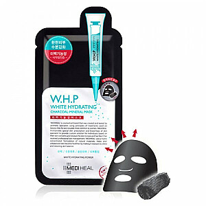 MEDIHEAL WHP White Hydrating Black Mask EX melna mitrinoša un balinoša sejas maska 25 ml