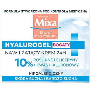 MIXA Sensitive Skin Expert Hyalurogel bagātīgs intensīvi mitrinošs krēms 50ml