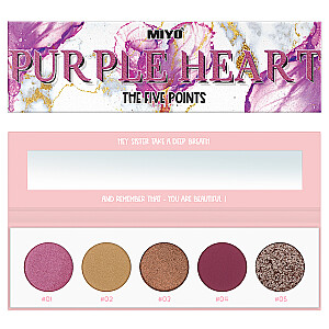 MIYO The Five Points Palette palete cieni do powiek Purple Heart 6,5 g