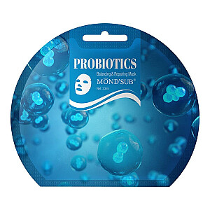 MOND&#39;SUB Balansējoša un atjaunojoša maska Līdzsvarojoša un atjaunojoša lokšņu maska ar probiotikām 23 ml