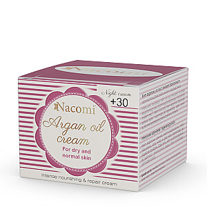 NACOMI Argan Oil Cream 30+ argana krēms ar hialuronskābi uz nakti 50ml