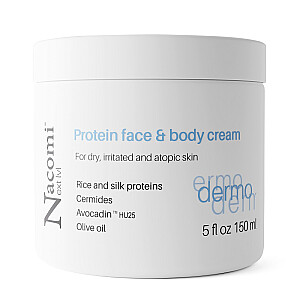 NACOMI Next Level Dermo proteīna krēms sejai un ķermenim sausai un kairinātai atopiskai ādai 150 ml