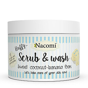 NACOMI Scrub &amp; Wash пенка для пилинга и умывания Sweet Coconut-Banana Foam 180мл