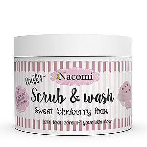 NACOMI Scrub &amp; Wash Foam ķermeņa skrubis Sweet Blueberry 180ml