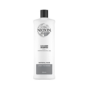 NIOXIN System 1 Cleanser Shampoo Šampūns normāliem un smalkiem matiem taisniem un cirtainiem matiem 1l