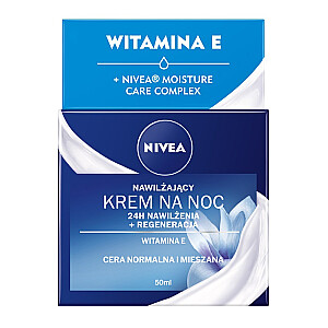 NIVEA 24H Увлажнение + Регенерация увлажняющий ночной крем для нормальной и комбинированной кожи 50мл
