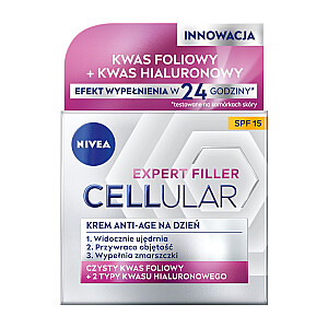 NIVEA Hyaluron Cellular Filler + Pretgrumbu nostiprinošs dienas krēms SPF15 50 ml