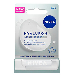 NIVEA Hyaluron Lip Moisture Plus Caurspīdīgs mitrinošs lūpu balzams 5,2 g