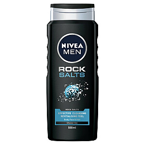 NIVEA Men Rock Salts dušas želeja sejai, ķermenim un matiem 500ml