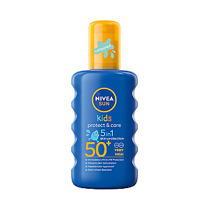 NIVEA Sun Kids Protect & Care mitrinošs sauļošanās aerosols bērniem SPF50 200ml