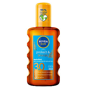 NIVEA Sun Protect &amp; Bronze спрей-масло для загара, активирующий естественный загар SPF30 200мл