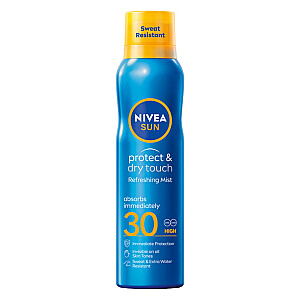 NIVEA Sun Protect &amp; Dry Touch atsvaidzinošs sauļošanās aerosols SPF30 200 ml