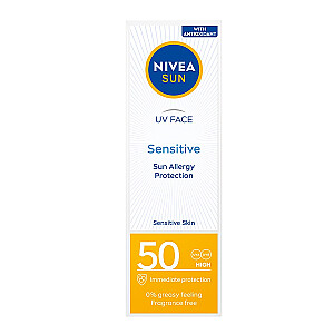 NIVEA Sun Sensitive защитный крем для лица для чувствительной кожи SPF50 50мл