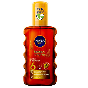 NIVEA Солнцезащитный спрей-масло для загара SPF6 200мл