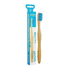 NORDICS Bamboo Toothbrush, mėlynas bambuko dantų šepetėlis