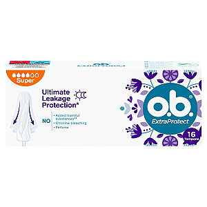 Tamponi OB ExtraProtect Super 16 gab.