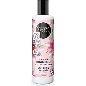 ORGANIC SHOP Shining Shampoo Water Lily &amp; Amaranth блестящий шампунь для окрашенных волос 280мл