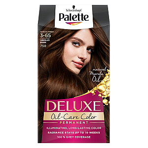 Permanentā matu krāsa PALETTE Deluxe Oil-Care ar mikroeļļām 750 Šokolādes brūna