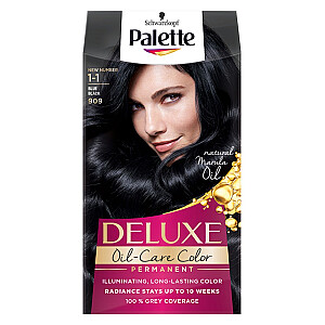 Стойкая краска для волос PALETTE Deluxe Oil-Care с микромаслами 909 Navy Blue Black