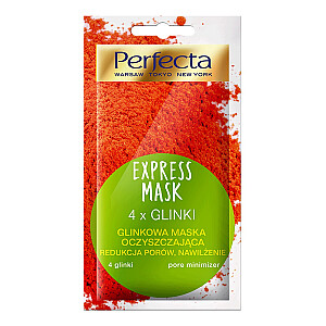 Глиняная маска PERFECTA Express Mask, очищение, сокращение пор и увлажнение, 8 мл