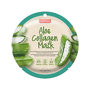 PUREDERM Aloe Collagen Mask Тканевая маска с алоэ 18г
