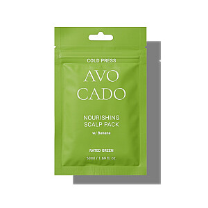 RATETED GREEN Avocado Maitinamasis galvos odos gydymas su avokadu ir bananu 50 ml